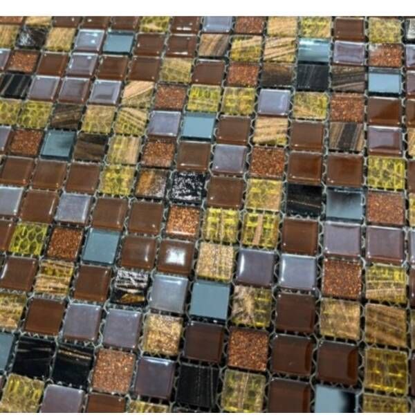 Мозаика MOZAICO DE LUX V-MOS A25 MARRON GLASS 30х30 см 598515 фото