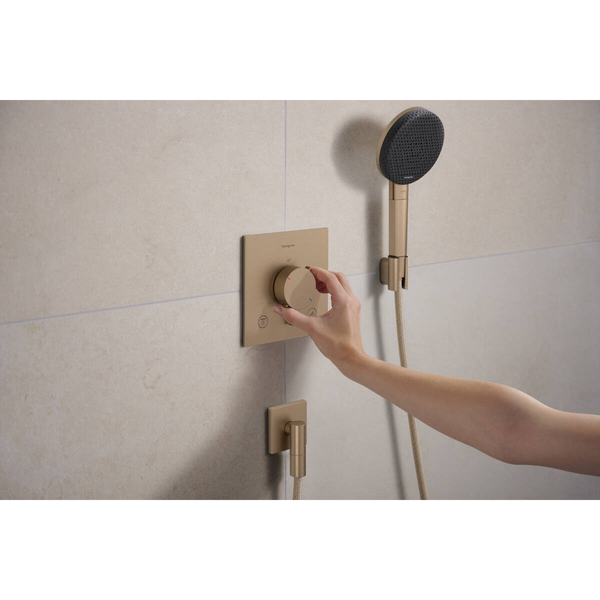 RAINDANCE ALIVE SELECT S душевой набор EcoSmart (ручной душ 3 режима, шланг, держатель), шлифованная бронза 100495 фото