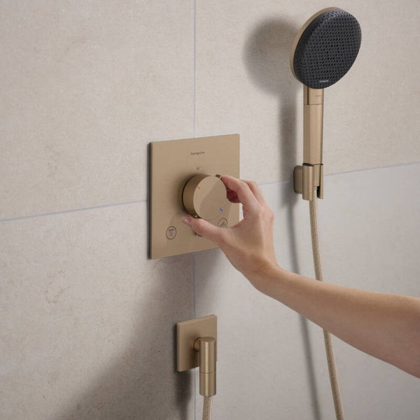 RAINDANCE ALIVE SELECT S душевой набор EcoSmart (ручной душ 3 режима, шланг, держатель), шлифованная бронза 100495 фото