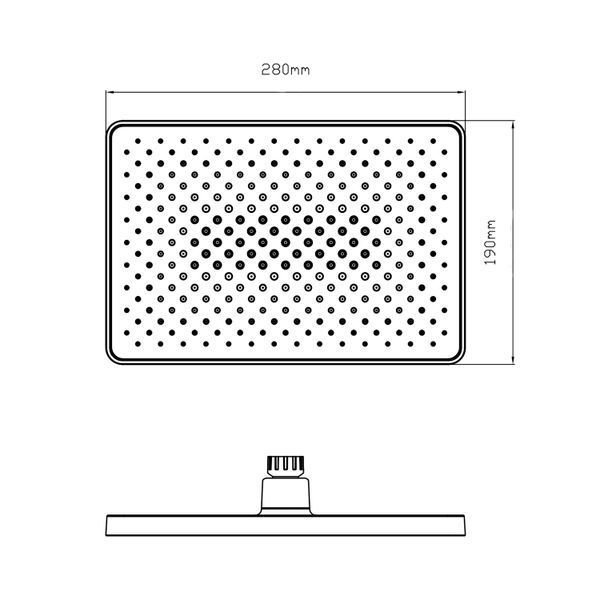 Лійка для верхнього душу Qtap Hlavova 280x190 мм прямокутна QTHLA107CRM45946 Chrome SD00052070 фото