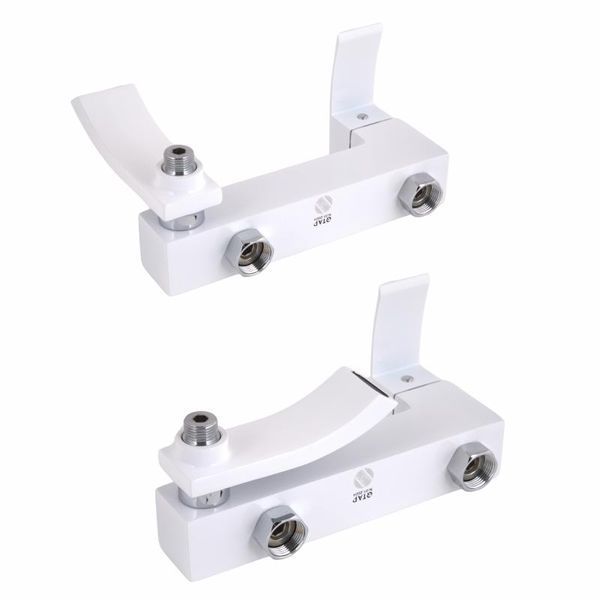 Смеситель для ванны Qtap Swan Cascada с поворотным изливом (c душевым гарнитуром) QTSWA260CRW45569 Chrome/White SD00051693 фото