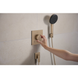 RAINDANCE ALIVE SELECT S душевой набор EcoSmart (ручной душ 3 режима, шланг, держатель), шлифованная бронза 100495 фото 6
