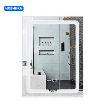 Зеркало Qtap Mideya (MI1) 600х800 с LED-подсветкой Touch, с антизапотеванием, диммером QT2078F937W SD00036740 фото