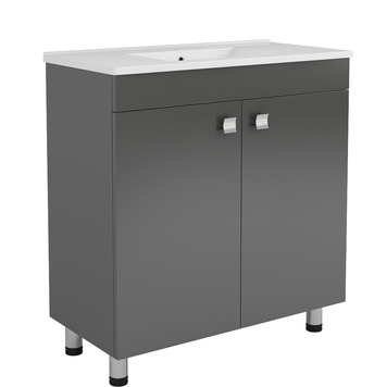 ATLAS тумба з умивальником підлогова 80см (у комплекті з умивальником RJ JENOR арт RZJ815), сіра 88625 фото