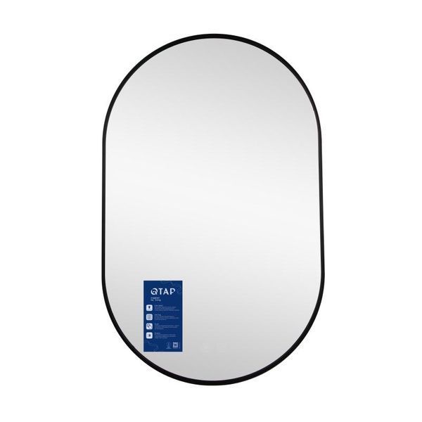 Дзеркало Qtap Scorpio (SC1) з LED-підсвічуванням Touch, з антизапотіванням, з димером, рег. темп. кольору (3000-6500K) Black QTSC500800 SD00055400 фото