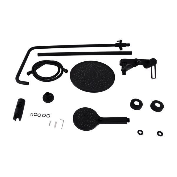 Душова система універсальна Qtap Taurus на три споживача (з виливом) QTTAU111BLM45666 Black Matt SD00051790 фото