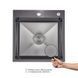 Акционный набор Lidz: мойка интегрированная Decor Black PVD Honeycomb 2,5/0,5 мм + Смеситель Aria для кухни с гибким изливом (k35) Black SD00057350 фото 5